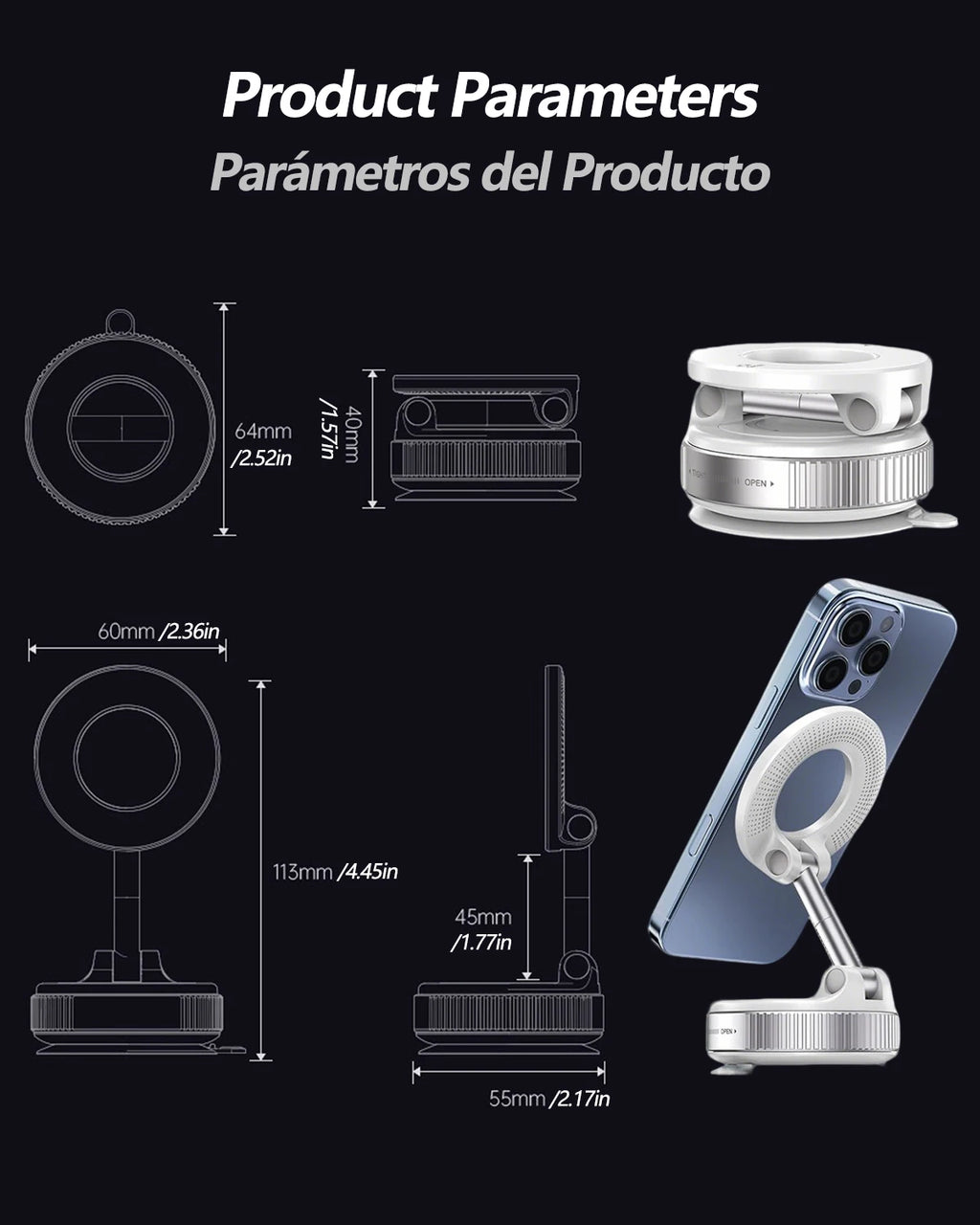 📱✨ Soporte Magnético para Celular K007/K009